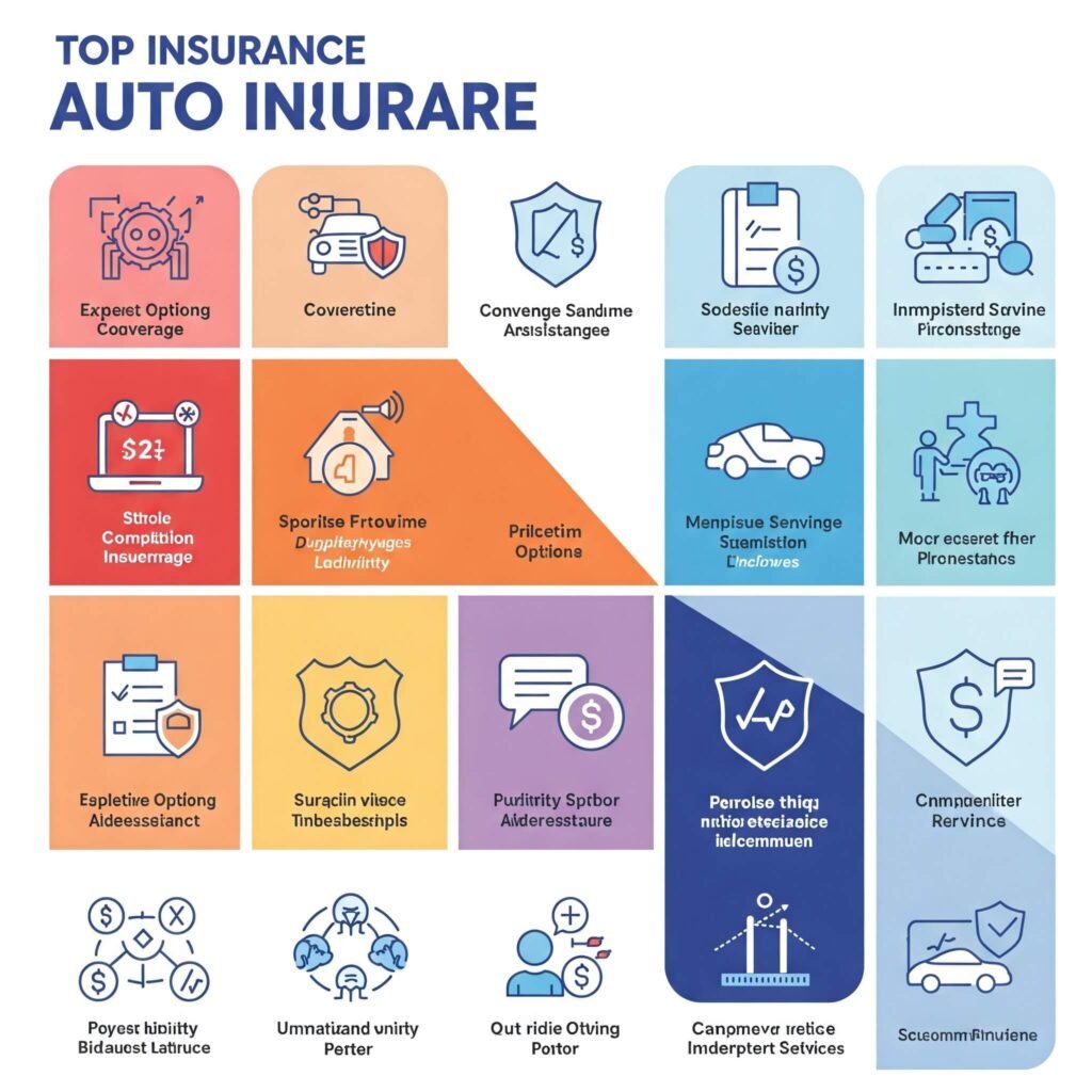 Top auto insurance providers comparison chart